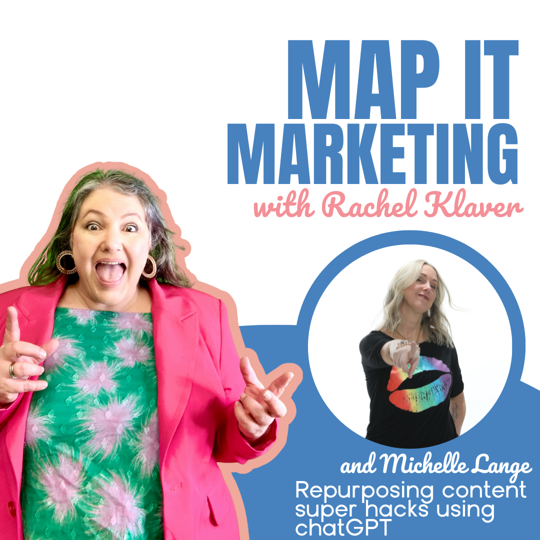 Episode One Hundred and Twelve -  Repurposing content super hacks using chatGPT with Michelle Lange